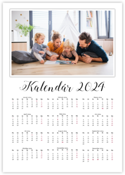 Roční fotokalendář jako plakát - Dlaždice