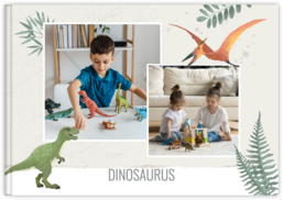 Fotokniha na šířku s pevnou vazbou a kvalitním papírem - Dinosaurus