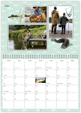 Nástěnný plánovací fotokalendář - Rybář