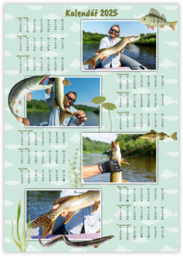 Roční fotokalendář jako plakát - Rybář