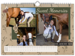 Fotokalendář nástěnný na šířku - Scrapbook dark