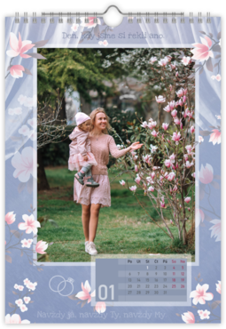 Fotokalendář nástěnný na výšku - Magnolia