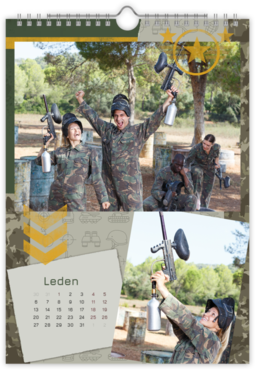 Fotokalendář nástěnný na výšku - Army
