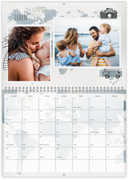 Nástěnný plánovací fotokalendář - Travel