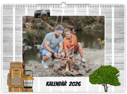 Fotokalendár exkluzív nástenný mesačný na šírku - Camping color