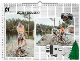 Fotokalendář nástěnný na šířku - Camping color 