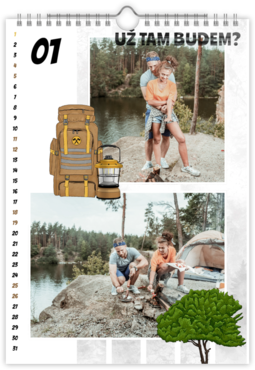 Fotokalendář nástěnný na výšku - Camping color
