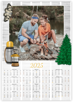 Roční fotokalendář jako plakát - Camping color