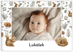 Fotokniha na šířku s pevnou vazbou a kvalitním papírem - Babies dream