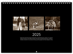 Nástenný plánovací fotokalendar - Minimalist Dark
