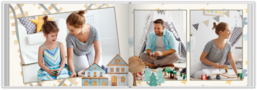 Fotokniha na šířku s pevnou vazbou a kvalitním papírem - Vláčky