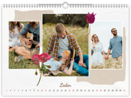 Fotokalendár exkluzív nástenný mesačný na šírku - Dry flowers