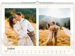 Fotokalendár exkluzív nástenný mesačný na šírku - Soft weding