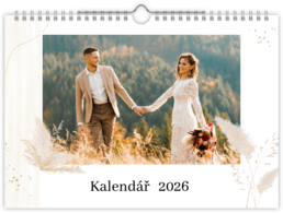 Fotokalendár nástenný mesačný na šírku - Soft weding