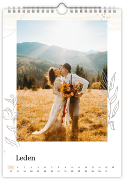 Fotokalendář nástěnný na výšku - Soft weding
