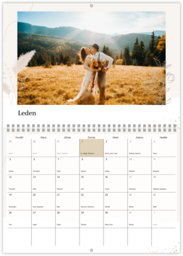Nástenný plánovací fotokalendar - Soft weding