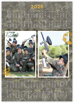 Roční fotokalendář jako plakát - Army 