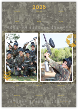 Roční fotokalendář jako plakát - Army 