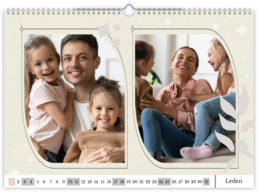 Fotokalendár exkluzív nástenný mesačný na šírku - Family portrait