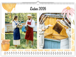Fotokalendár exkluzív nástenný mesačný na šírku - Včelár