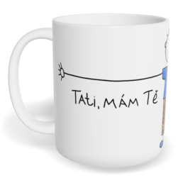 Hrnek klasický malý s vlastním potiskem - Tati, mám Tě rád