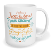 Hrnek klasický malý s vlastním potiskem - Super máma