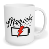 Hrnek klasický malý s vlastním potiskem - Máma bez energie