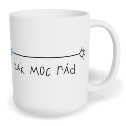 Hrnek klasický malý s vlastním potiskem - Mami, mám Tě rád