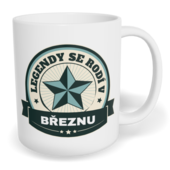 Hrnek klasický malý s vlastním potiskem - Legendy se rodí