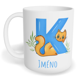 Hrnek klasický malý s vlastním potiskem - Jméno K