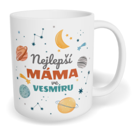 Hrnek klasický malý s vlastním potiskem - Nejlepší máma ve vesmíru