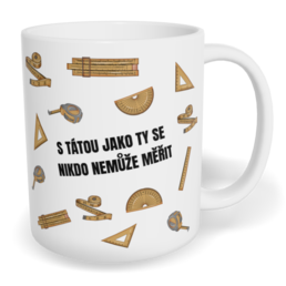 Hrnek klasický malý s vlastním potiskem - S tátou jako ty