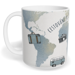 Hrnek klasický malý s vlastním potiskem - Travel