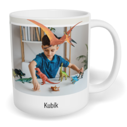 Hrnek klasický malý s vlastním potiskem - Dinosaurus