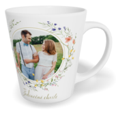 Hrnek Latte malý s vlastním potiskem - Minimalist meadow