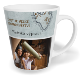 Hrnek Latte malý s vlastním potiskem - Piráti