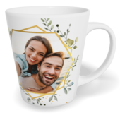 Hrnek Latte malý s vlastním potiskem - Hexagon