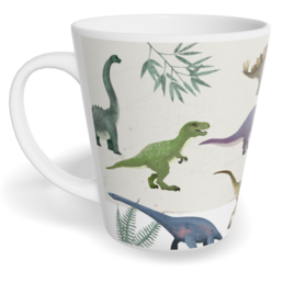 Hrnek Latte malý s vlastním potiskem - Dinosaurus