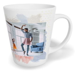 Hrnek Latte malý s vlastním potiskem - Watercolor
