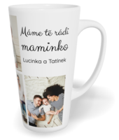 Hrnek latte velký s vlastním potiskem - Dlaždice