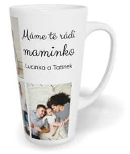 Hrnek latte velký s vlastním potiskem - Dlaždice