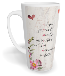 Hrnek latte velký s vlastním potiskem - Maminka