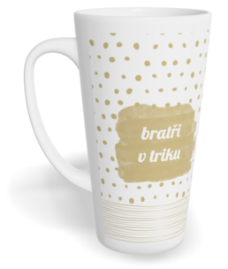 Hrnek latte velký s vlastním potiskem - Jemný neutral
