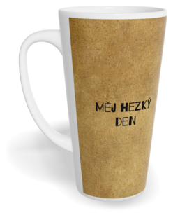 Hrnek latte velký s vlastním potiskem - Oldpaper