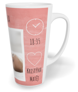 Hrnek latte velký s vlastním potiskem - Girl