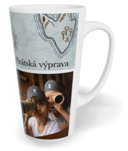Hrnek latte velký s vlastním potiskem - Piráti
