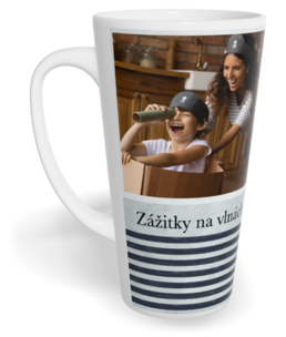Hrnek latte velký s vlastním potiskem - Piráti