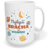 Hrnek klasický velký s vlastním potiskem - Nejlepší brácha ve vesmíru