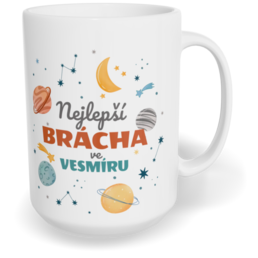 Hrnek klasický velký s vlastním potiskem - Nejlepší brácha ve vesmíru