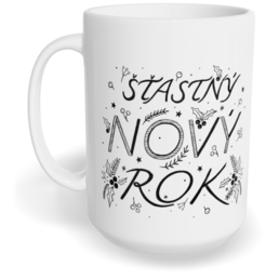Hrnek klasický velký s vlastním potiskem - Šťastný nový rok